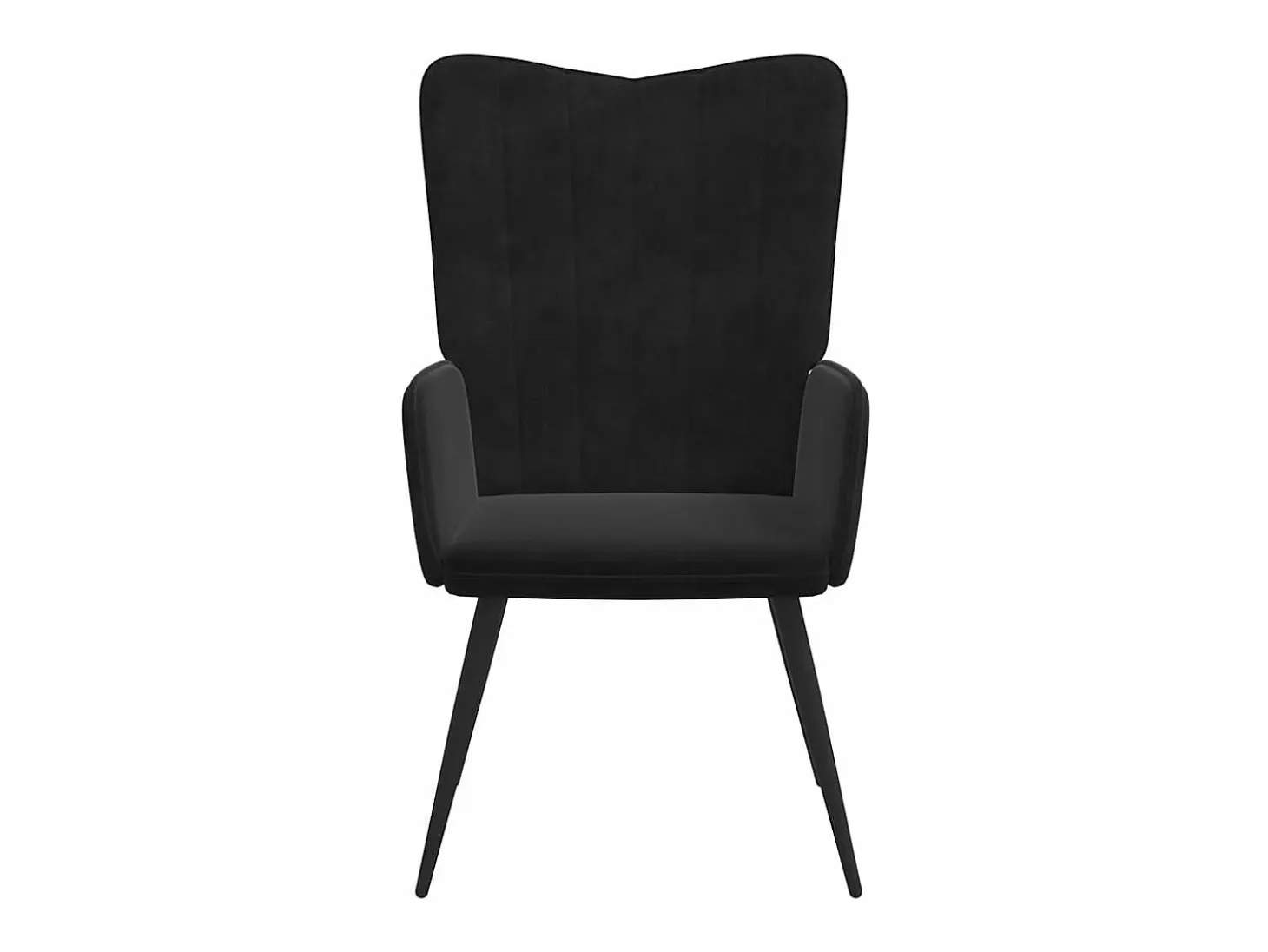 Silla de relajación de terciopelo negro