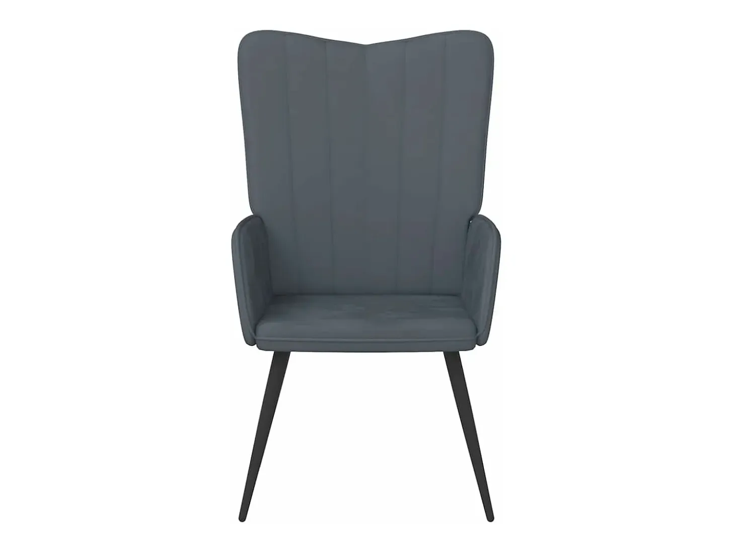 Silla de relajación de terciopelo gris oscuro