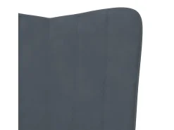 Silla de relajación de terciopelo gris oscuro