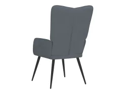Silla de relajación de terciopelo gris oscuro