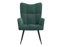 Silla de relajación de terciopelo verde oscuro