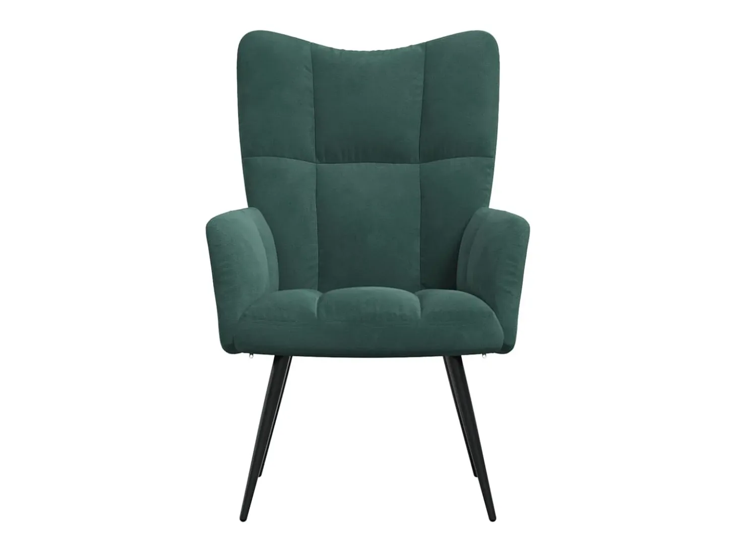 Silla de relajación de terciopelo verde oscuro