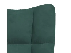 Silla de relajación de terciopelo verde oscuro