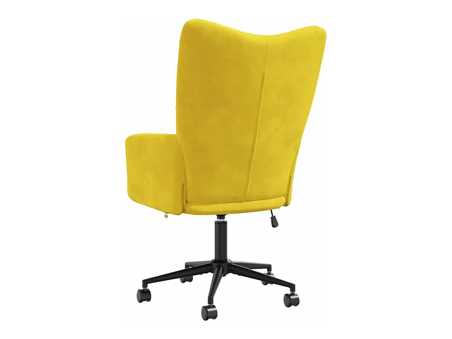 Silla de relajación de terciopelo amarillo mostaza