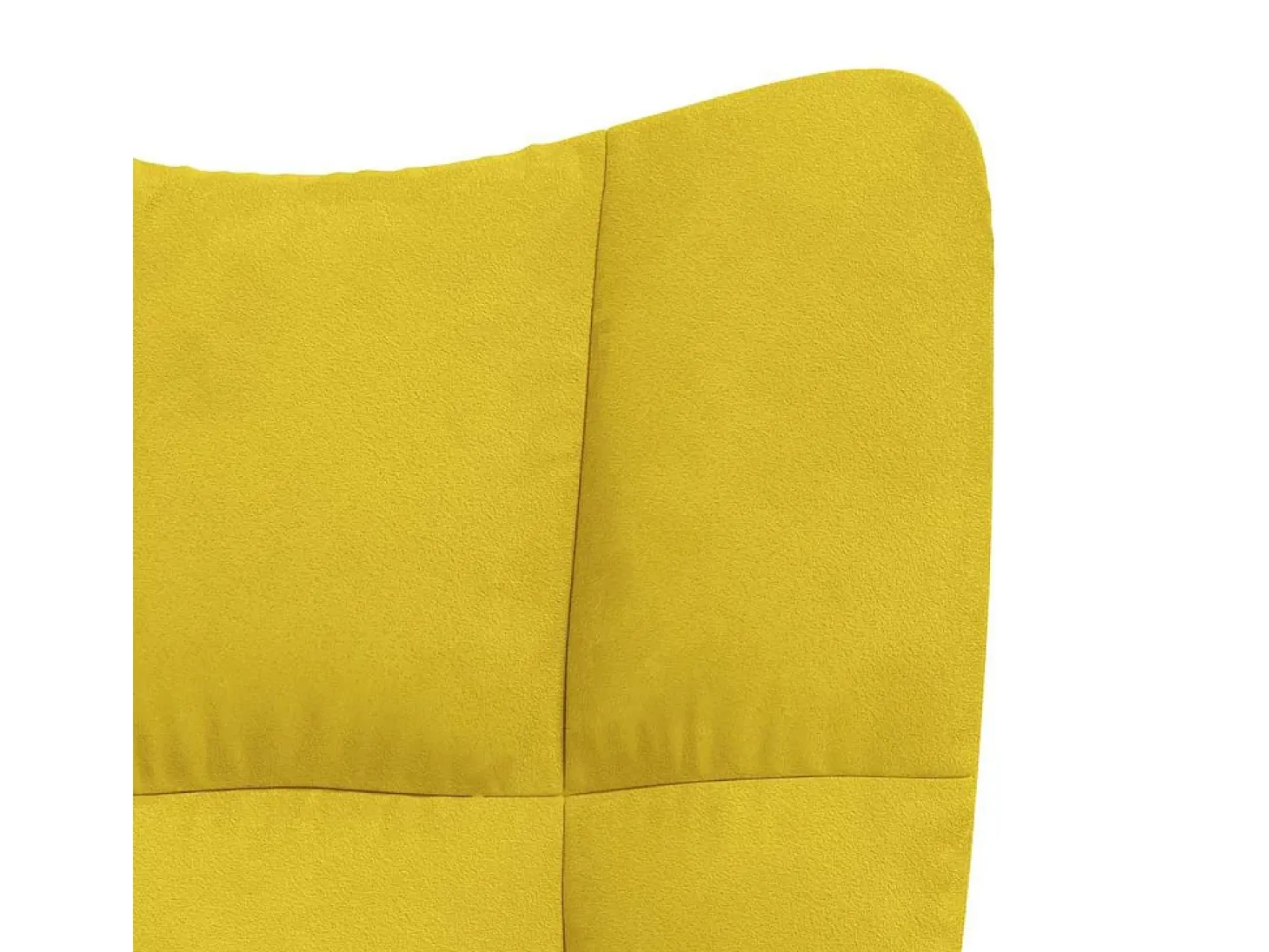 Silla de relajación de terciopelo amarillo mostaza