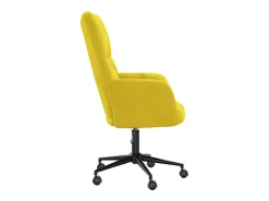 Silla de relajación de terciopelo amarillo mostaza