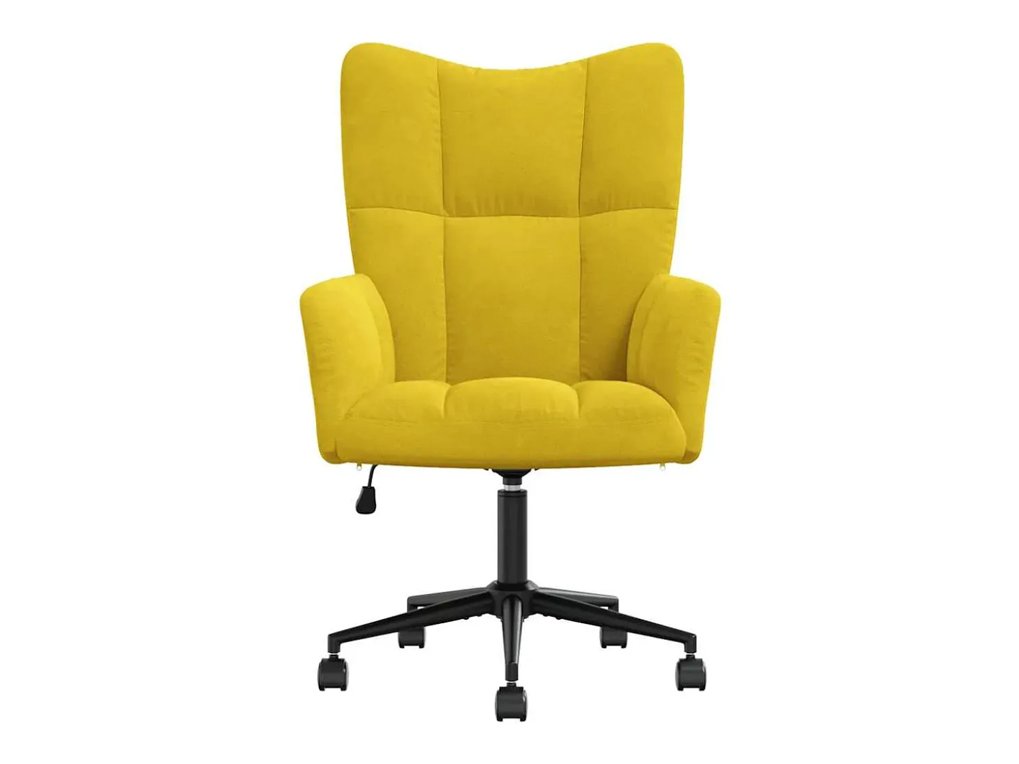 Silla de relajación de terciopelo amarillo mostaza