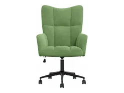 Silla de relajación de terciopelo verde claro