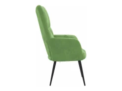 Silla de relajación de terciopelo verde claro