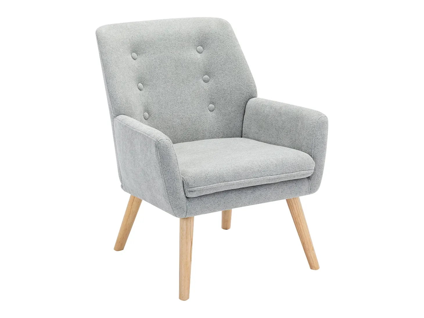 Silla de tela gris. Estilo escandinavo. SERINO