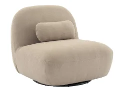 Silla giratoria 360° borreguito texturizada beige