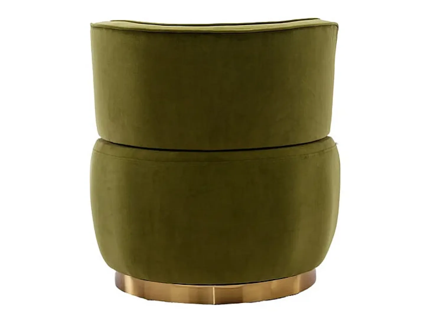 Silla giratoria redonda en tela de bucle verde oliva - respaldo ergonómico - máximo 150kg - 62.5x62x69.5cm