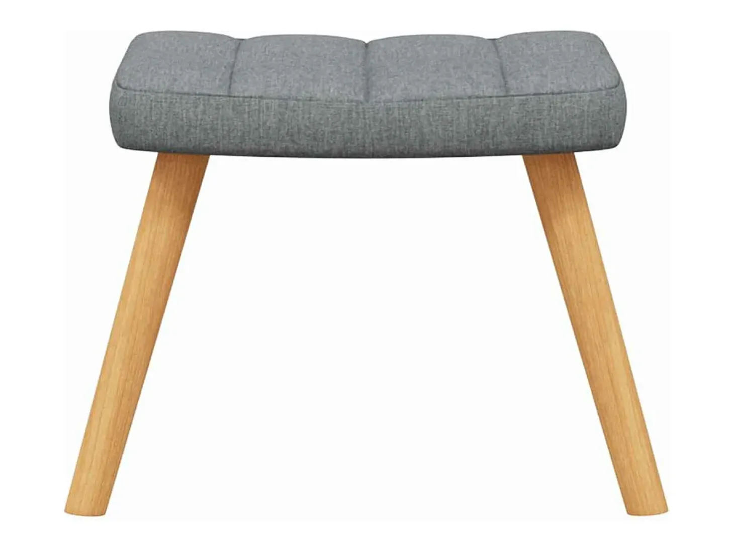 Silla mecedora con reposapiés tela gris claro