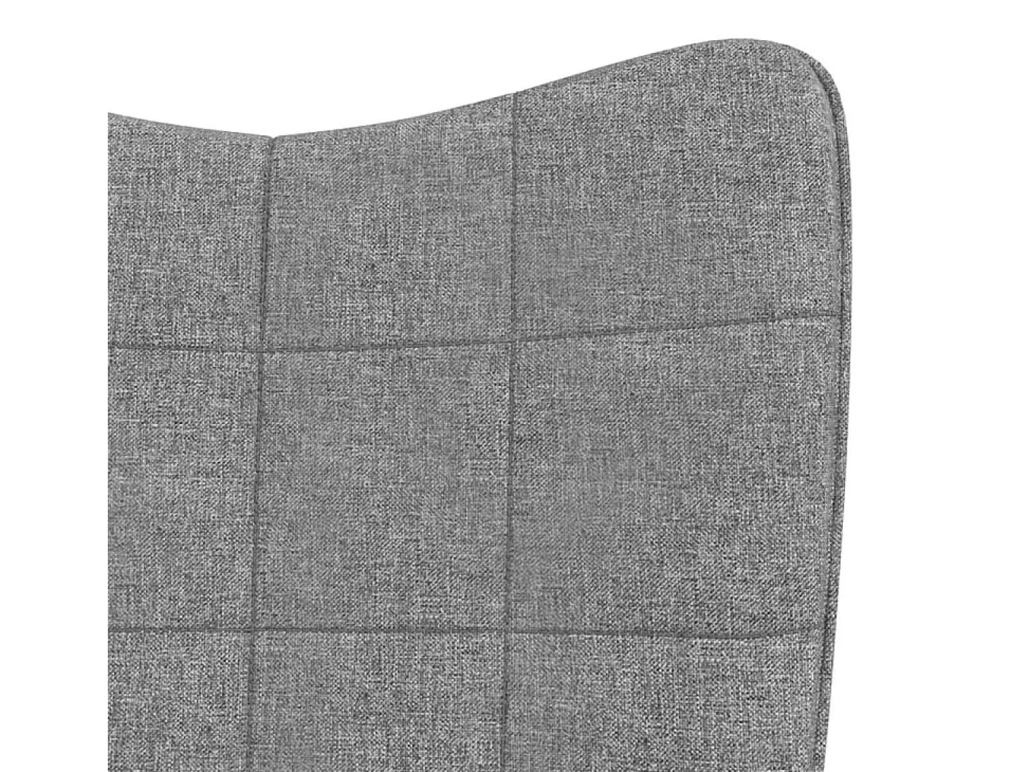 Silla mecedora con reposapiés tela gris claro