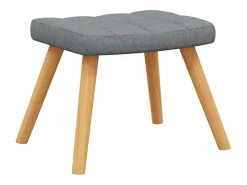 Silla mecedora con reposapiés tela gris claro