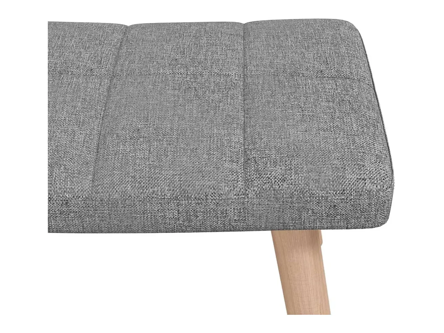 Silla mecedora con reposapiés tela gris claro