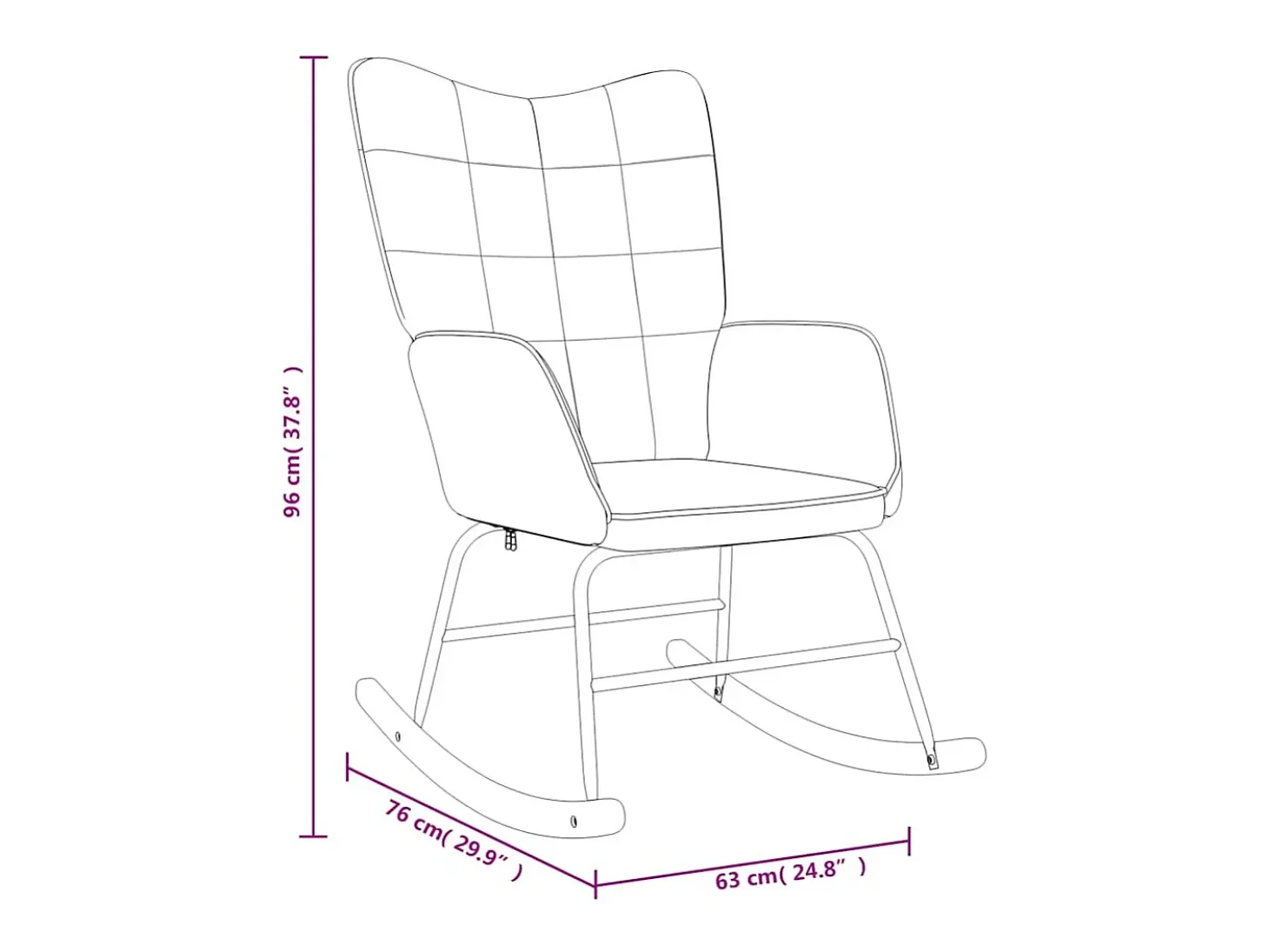 Silla mecedora con reposapiés tela gris claro