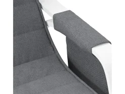 Silla mecedora de tela gris oscuro
