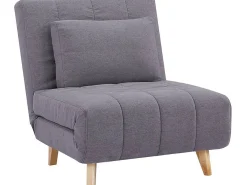 Sillón 1 plaza convertible de tela color gris STREVI