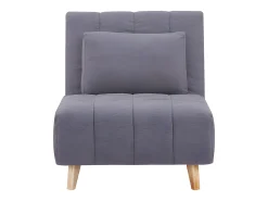 Sillón 1 plaza convertible de tela color gris STREVI