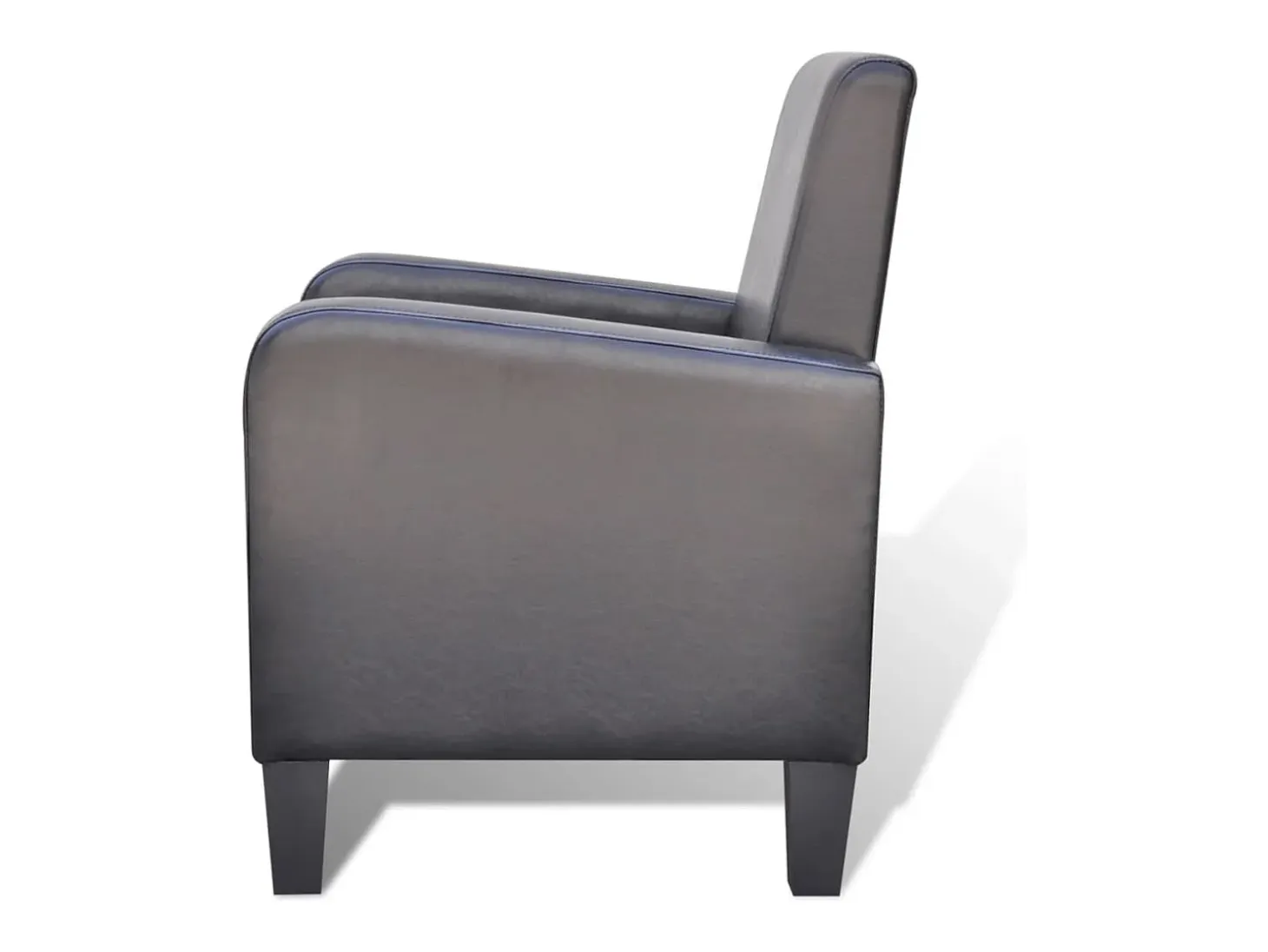 Sillón | Silla de cuero sintético negro SHL4441