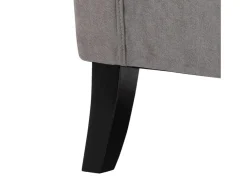 Sillón almohada con tapizado, patas de madera, poliéster, color gris (74x86x102cm)