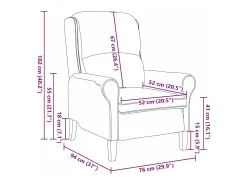 sillón Azul 76 x 94 x 102 cm tela