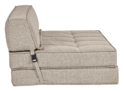 Sillón cama de 2 plazas de tela color topo KATY