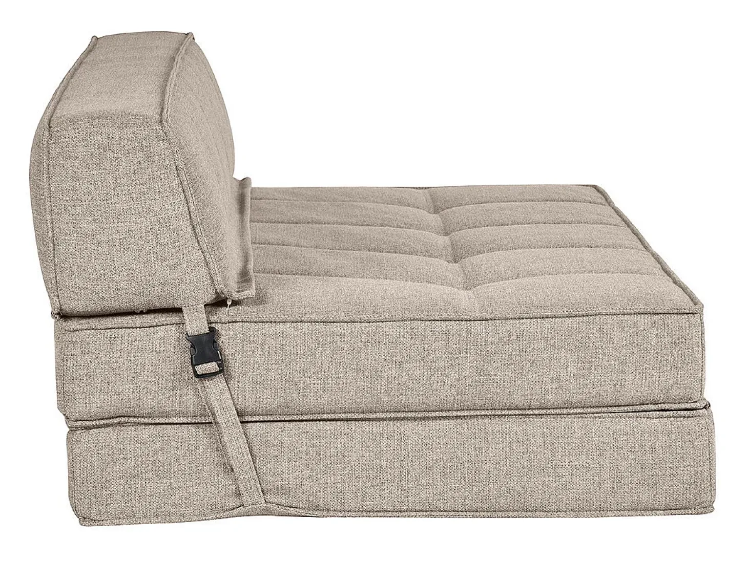 Sillón cama de 2 plazas de tela color topo KATY
