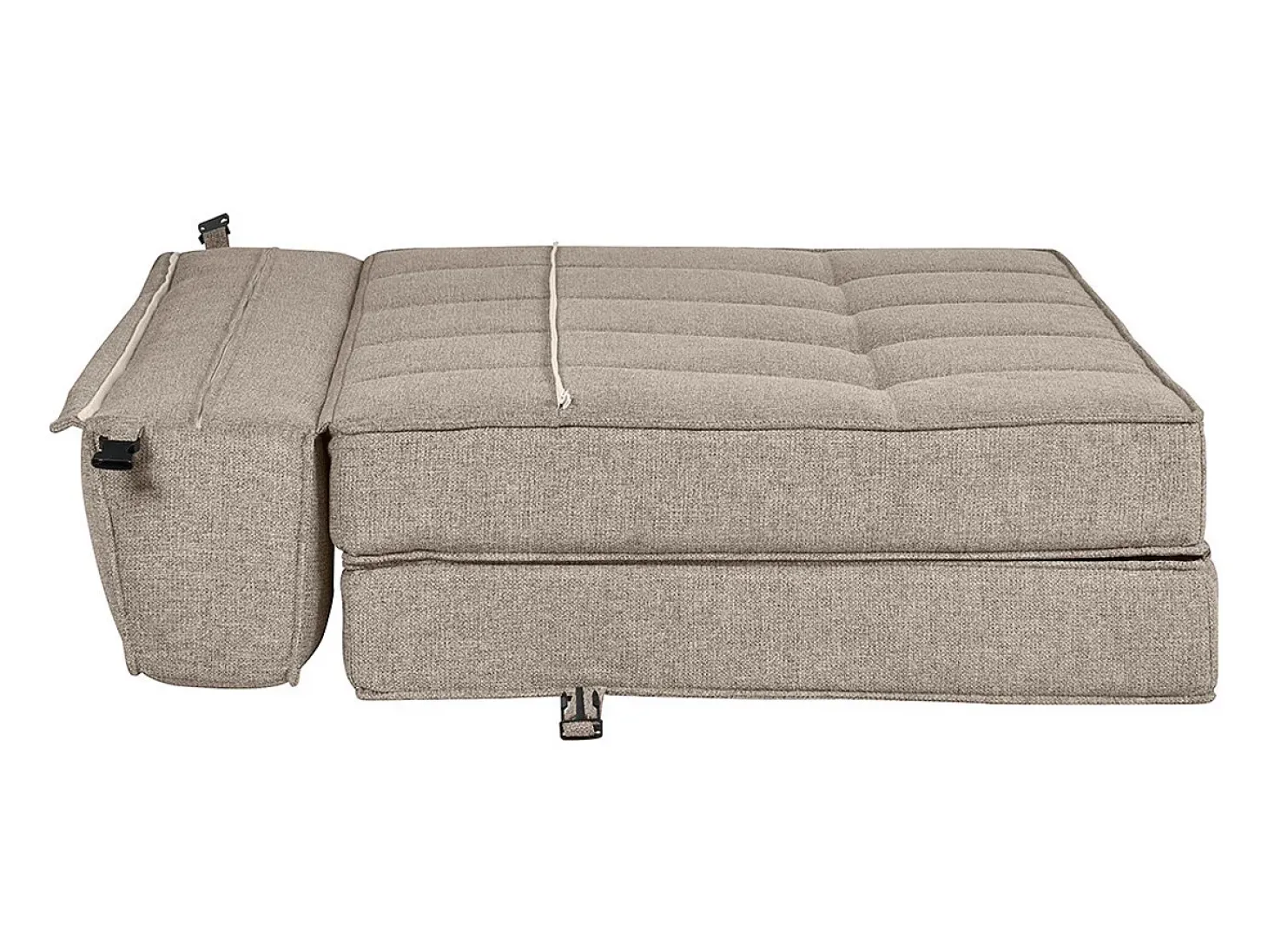 Sillón cama de 2 plazas de tela color topo KATY