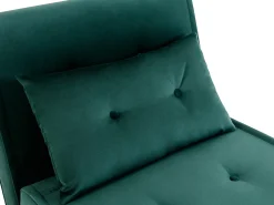 Sillón cama de terciopelo verde pino de estilo joven URIBIA.