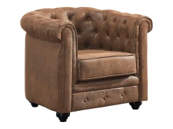 Sillón CHESTERFIELD de microfibra envejecida