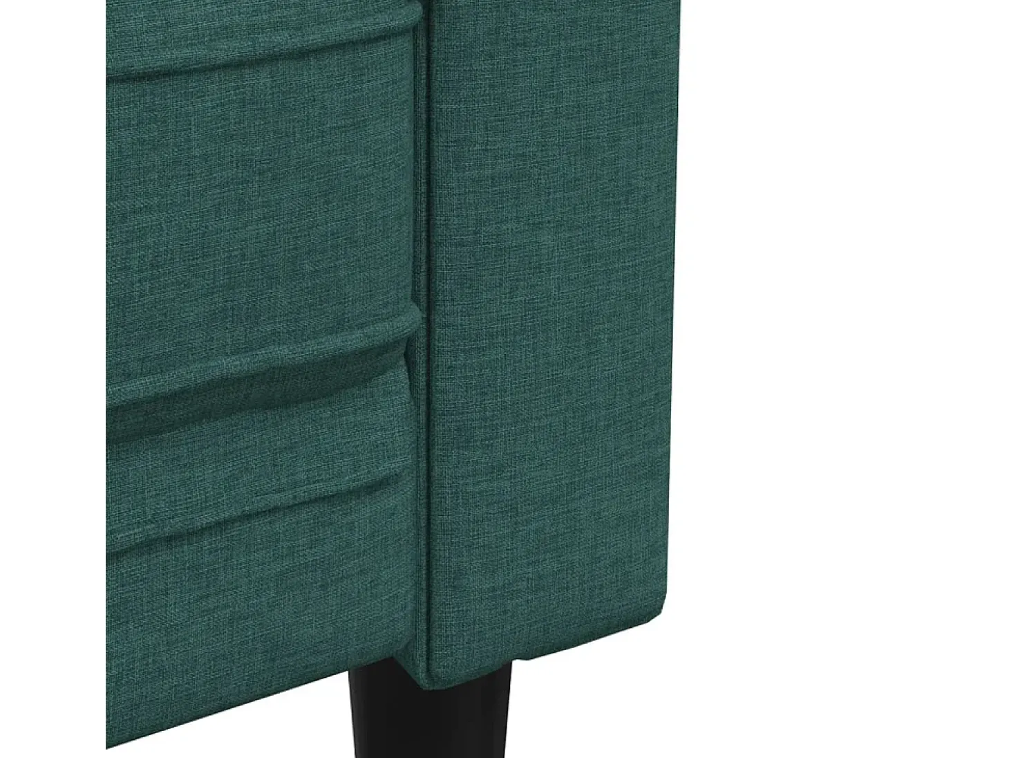 Sillón Chesterfield de tela verde oscuro