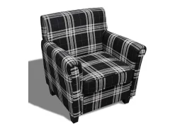 Sillón con cojín de tela negro
