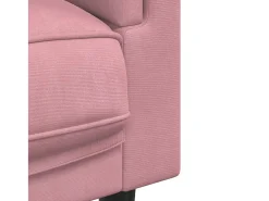 Sillón con cojín de terciopelo rosa