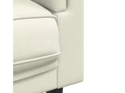 Sillón con cojín de terciopelo crema