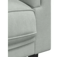 Sillón con cojín de terciopelo gris claro