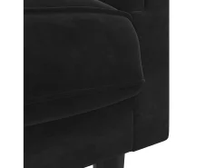 Sillón con cojín de terciopelo negro