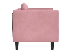 Sillón con cojín terciopelo rosa
