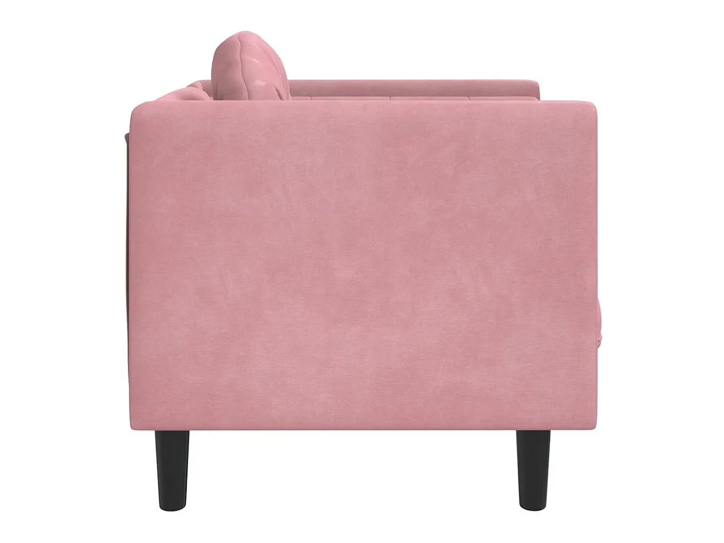 Sillón con cojín terciopelo rosa