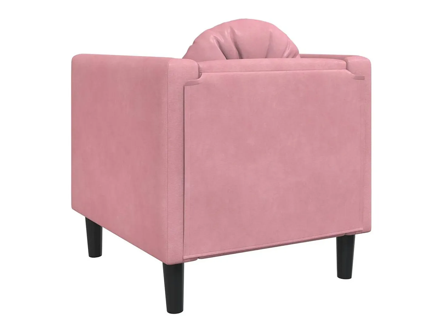 Sillón con cojín terciopelo rosa