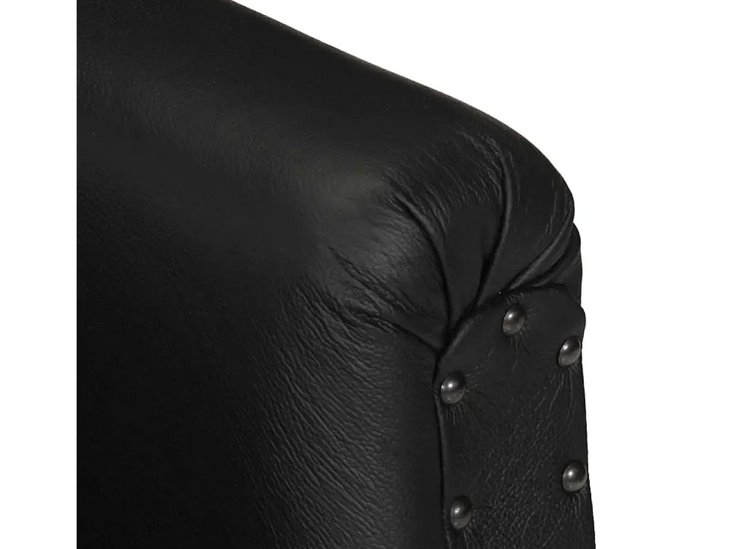Sillón con diseño de cubo cuero de cabra auténtico negro