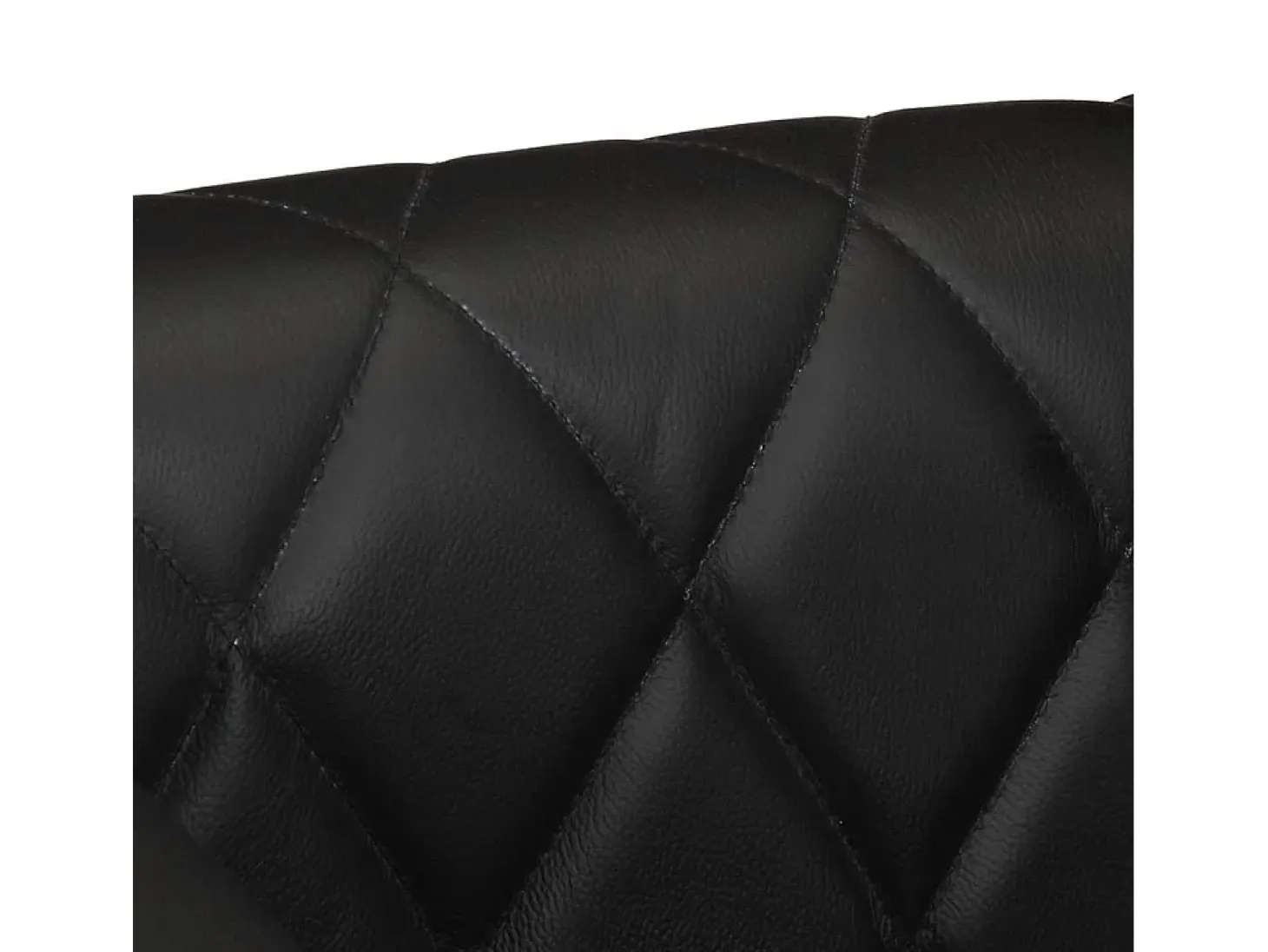 Sillón con diseño de cubo cuero de cabra auténtico negro