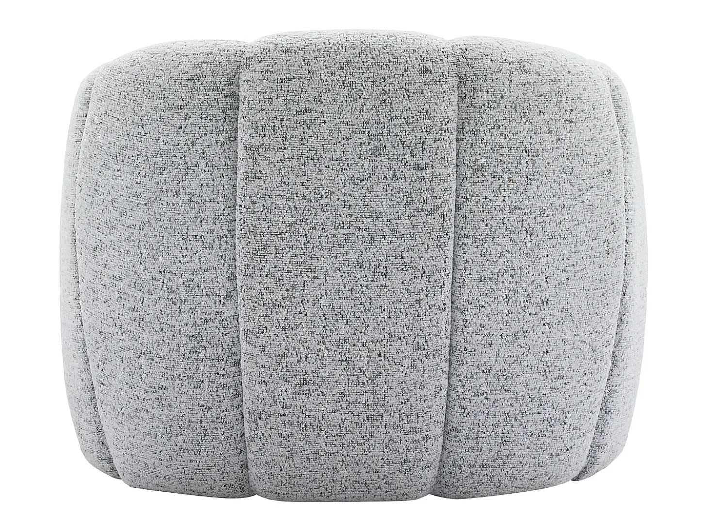 Sillón con forma de concha en chenilla color gris DELIPO