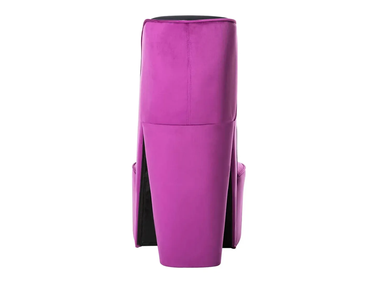 Sillón con forma de zapato de tacón terciopelo morado