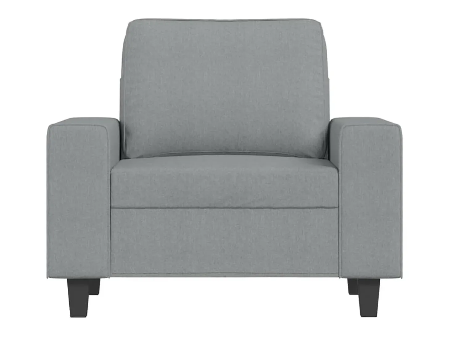 Sillón con reposapiés Gris claro 60 cm Tela