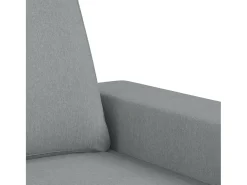 Sillón con reposapiés Gris claro 60 cm Tela