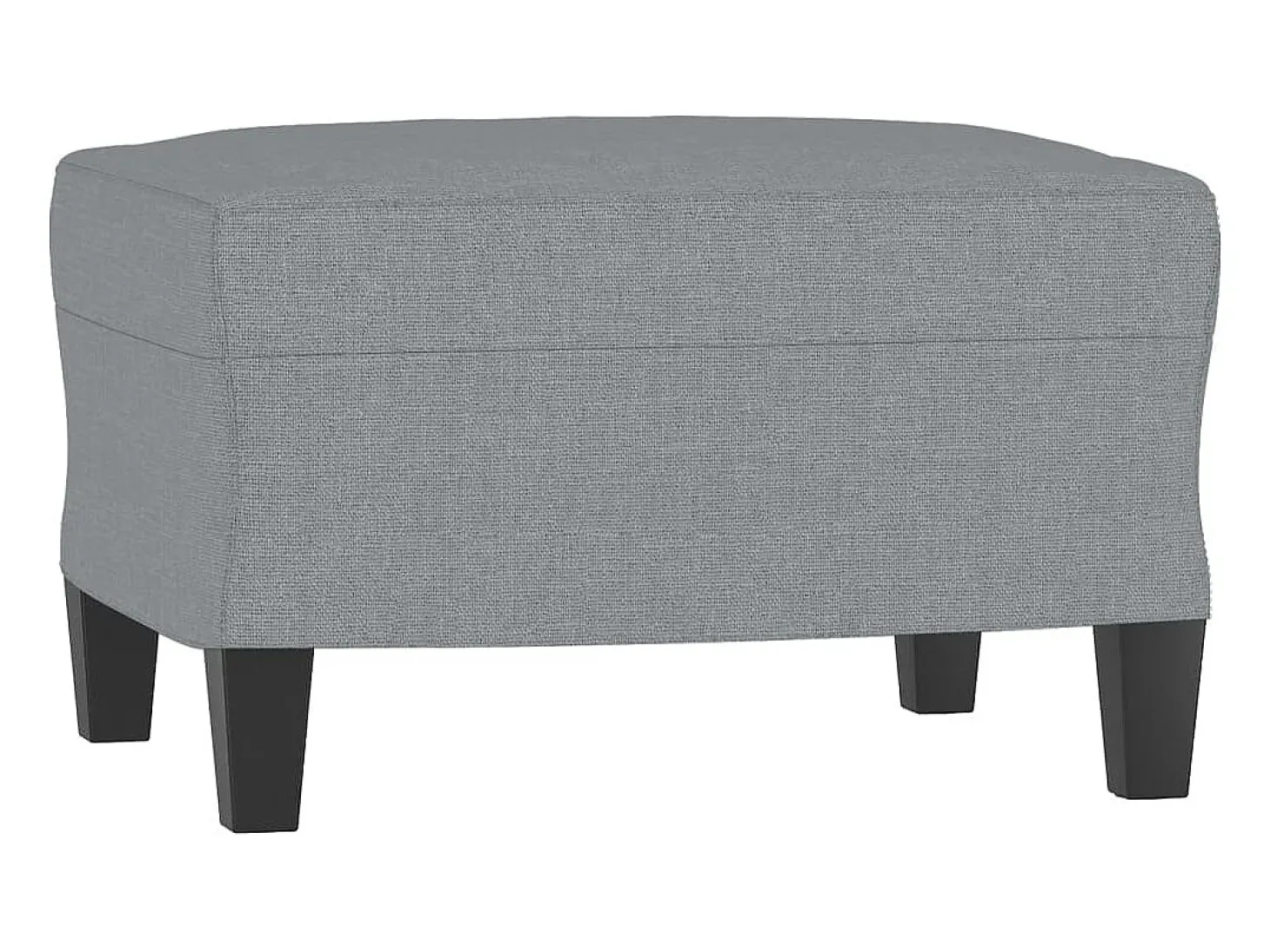 Sillón con reposapiés Gris claro 60 cm Tela