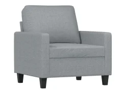 Sillón con reposapiés Gris claro 60 cm Tela