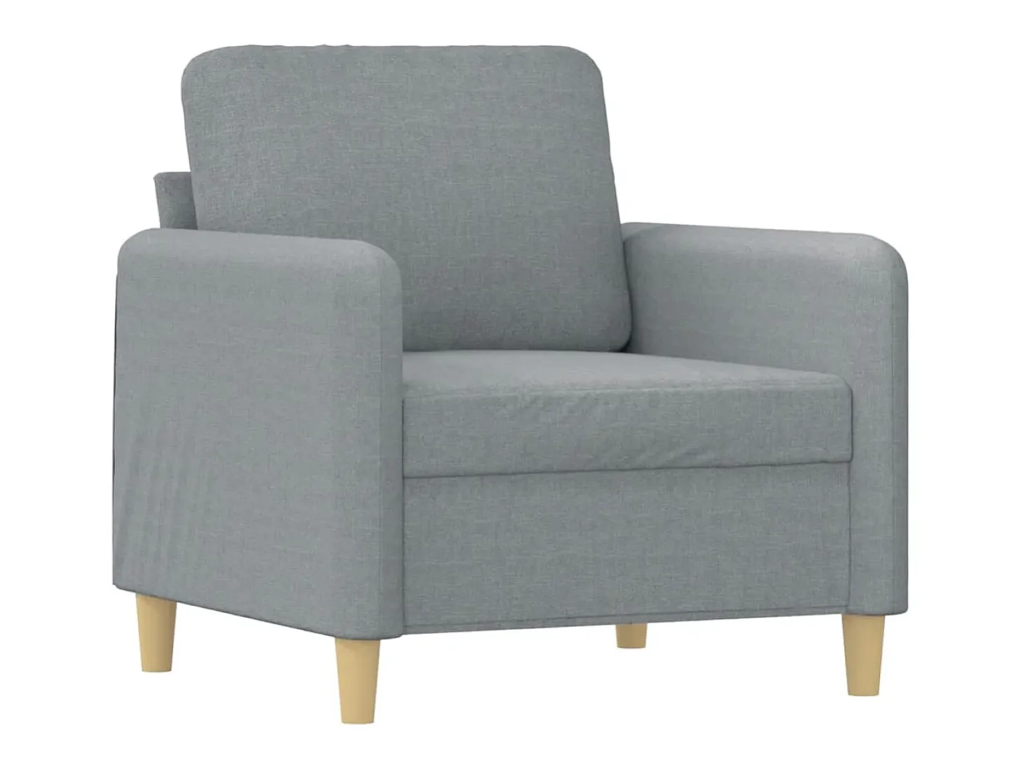 Sillón con reposapiés Gris claro 60 cm Tela